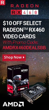$10 off select radeon RX460 video cards with promo code $10 off select radeon RX460 video cards with promo code
