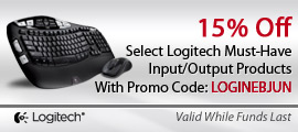 15% off select Logitech must-have input/output products with promo code