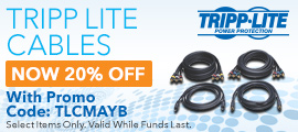 20% off for Tripp-Lite Cables with promo code
